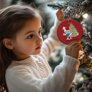 Funny Xmas Ice Skating Christmas Ornament Have An Ice Day Goose Xmas Tree TS11 Print Your Wear