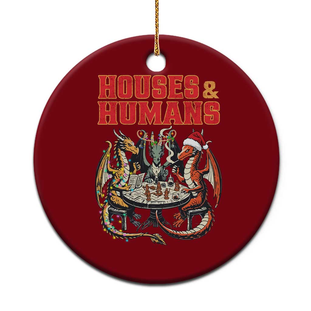 Funny Rpg Christmas Game Ceramic Ornament Houses And Humans Tabletop Game Xmas Dragon TS11 1pc Red Print Your Wear