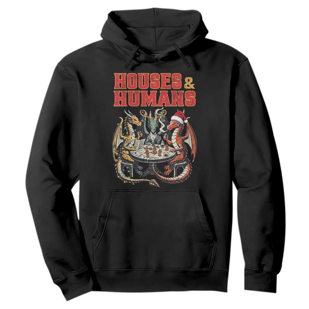 Funny Rpg Christmas Game Hoodie Houses And Humans Tabletop Game Xmas Dragon TS11 Black Print Your Wear
