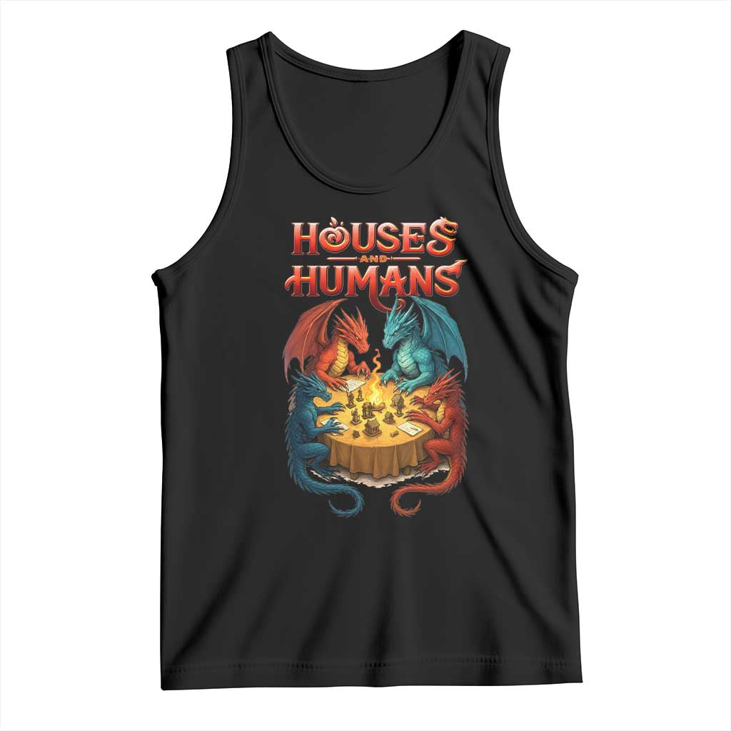 Gaming Houses and Humans Tank Top Funny Rpg Parody Gamer TS11 Black Print Your Wear