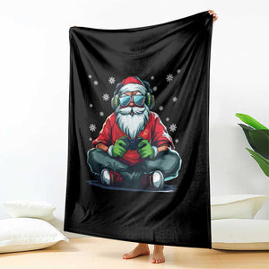 Funny Christmas Gamer Santa Claus Game Controller Throw Blanket TS11 Print Your Wear