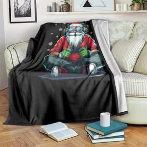 Funny Christmas Gamer Santa Claus Game Controller Throw Blanket TS11 Print Your Wear