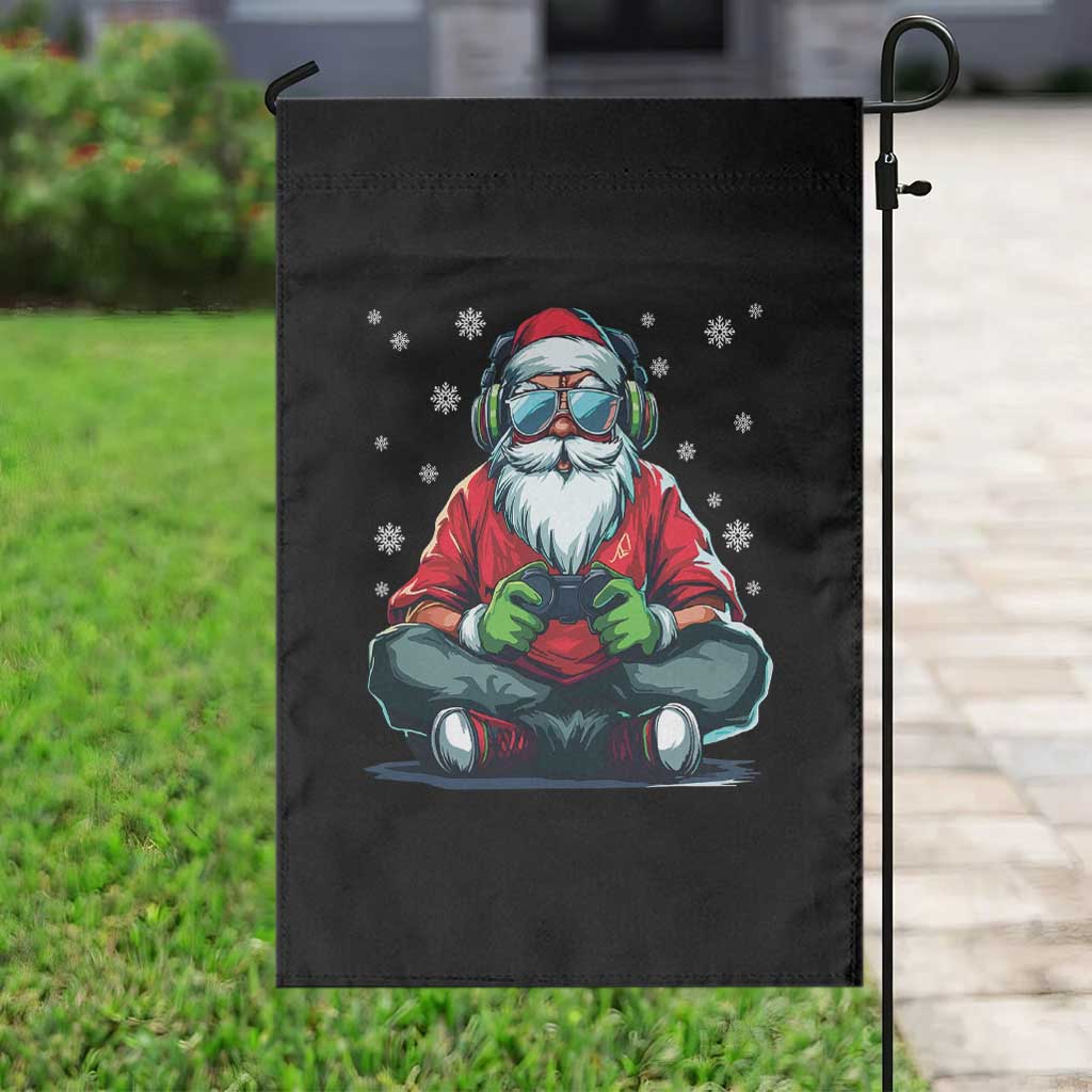 Funny Christmas Gamer Santa Claus Game Controller Garden Flag TS11 Print Your Wear