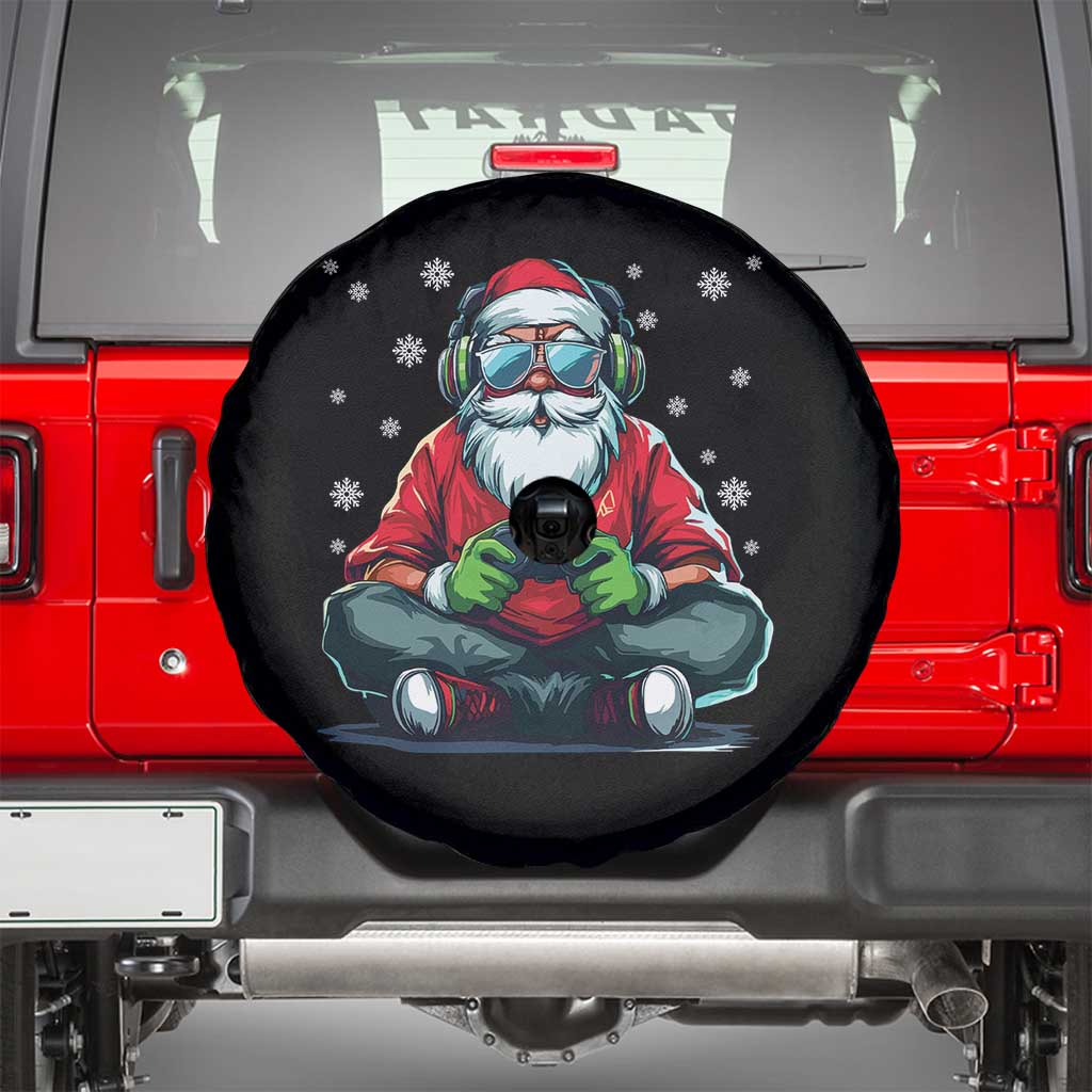 Funny Christmas Gamer Santa Claus Game Controller Spare Tire Cover TS11 Black Print Your Wear