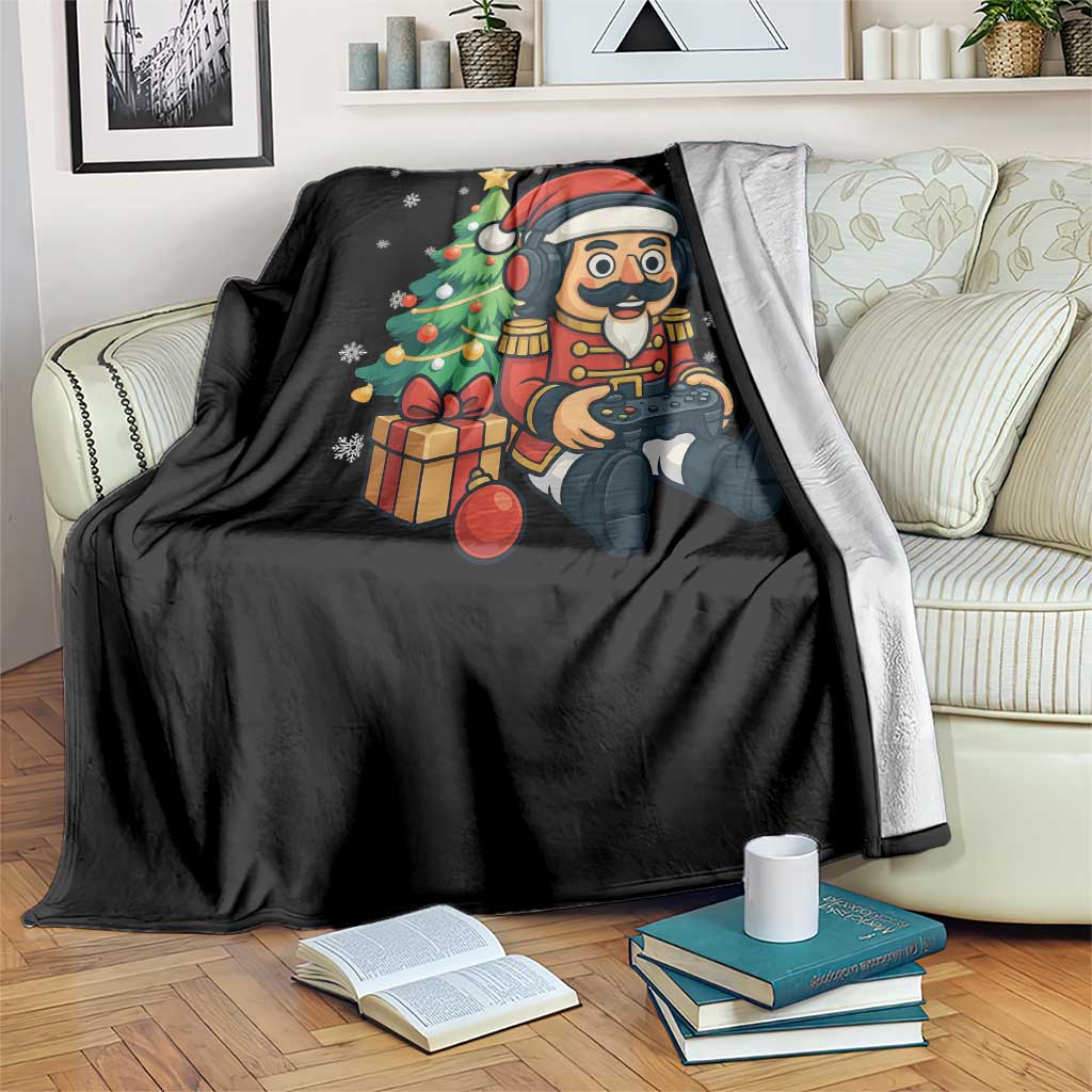 Funny Christmas Video Game Nutcracker Xmas Tree Gamer Throw Blanket TS11 Print Your Wear