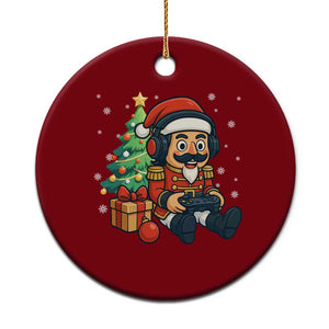 Funny Christmas Video Game Nutcracker Xmas Tree Gamer Ceramic Ornament TS11 1pc Red Print Your Wear