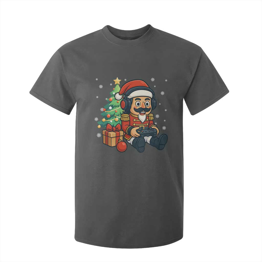 Funny Christmas Video Game Nutcracker Xmas Tree Gamer T Shirt For Kid TS11 Dark Heather Print Your Wear