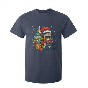 Funny Christmas Video Game Nutcracker Xmas Tree Gamer T Shirt For Kid TS11 Navy Print Your Wear