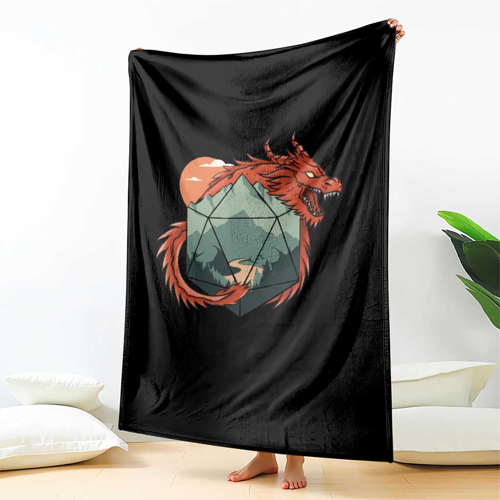 Funny Dragon Tabletop RPG Dice Game Throw Blanket TS11 Print Your Wear