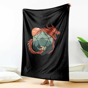 Funny Dragon Tabletop RPG Dice Game Throw Blanket TS11 Print Your Wear
