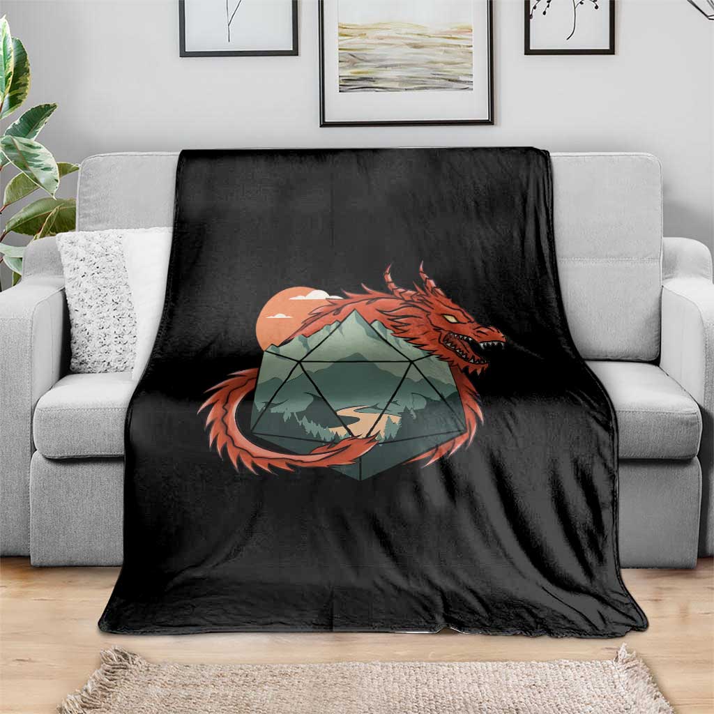 Funny Dragon Tabletop RPG Dice Game Throw Blanket TS11 Print Your Wear