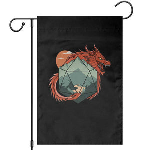 Funny Dragon Tabletop RPG Dice Game Garden Flag TS11 Black Print Your Wear