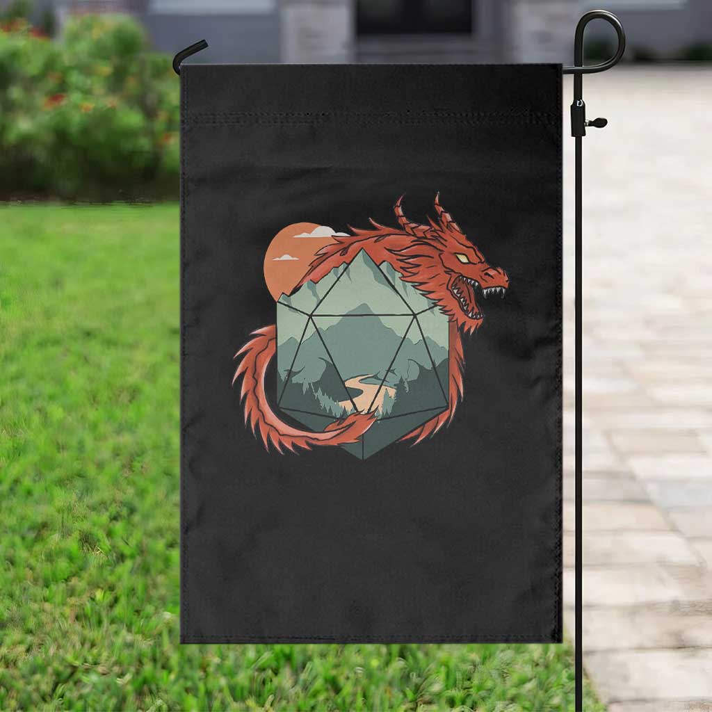 Funny Dragon Tabletop RPG Dice Game Garden Flag TS11 Print Your Wear