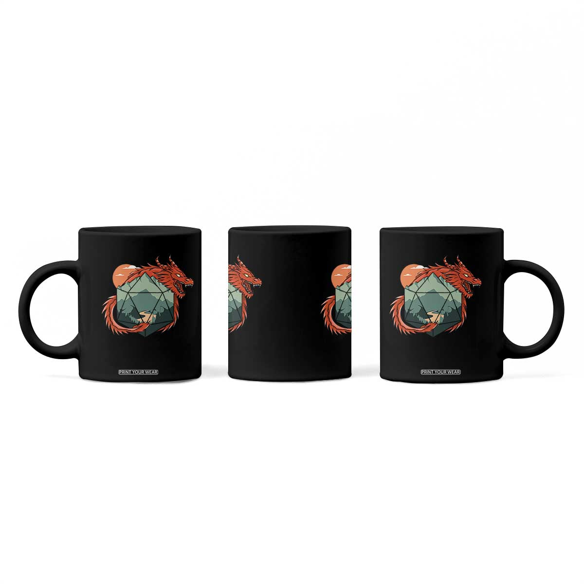 Funny Dragon Tabletop RPG Dice Game Coffee Mug TS11 Print Your Wear