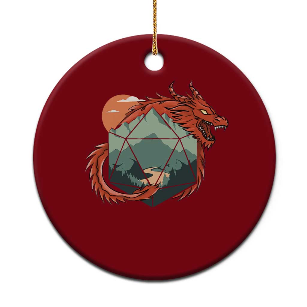 Funny Dragon Tabletop RPG Dice Game Ceramic Ornament TS11 1pc Red Print Your Wear