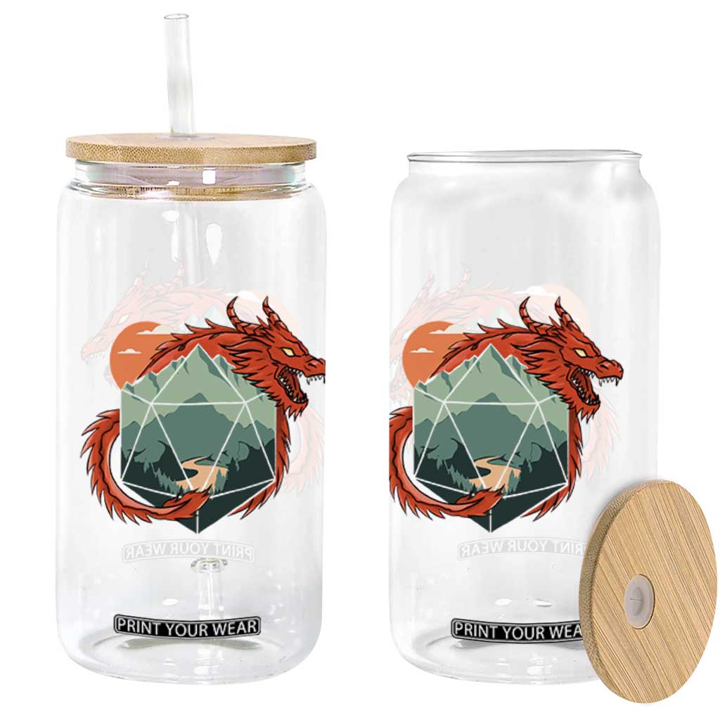 Funny Dragon Tabletop RPG Dice Game Glass Can TS11 Print Your Wear