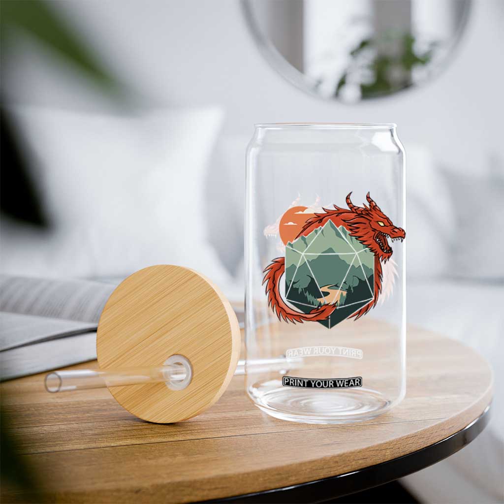 Funny Dragon Tabletop RPG Dice Game Glass Can TS11 Print Your Wear