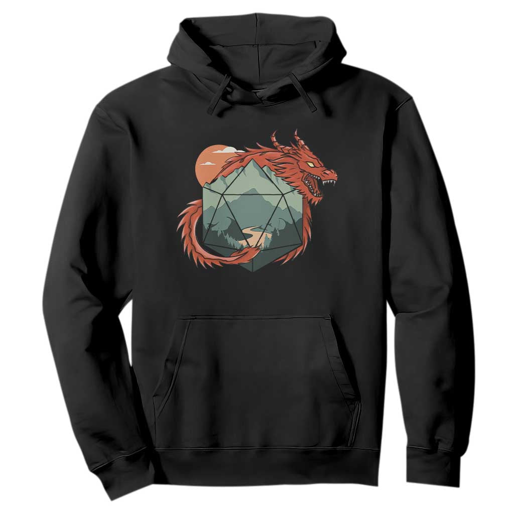 Funny Dragon Tabletop RPG Dice Game Hoodie TS11 Black Print Your Wear