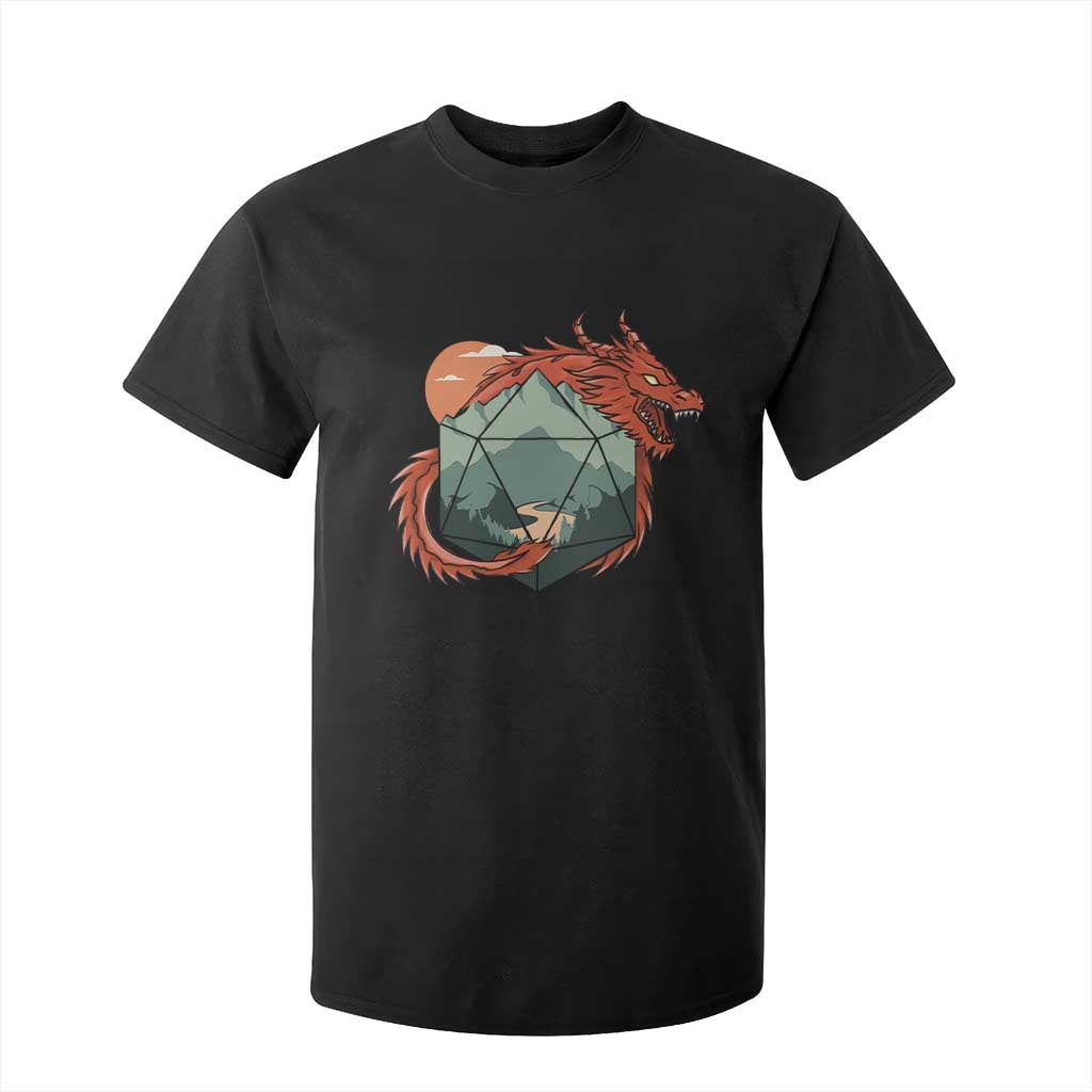Funny Dragon Tabletop RPG Dice Game T Shirt For Kid TS11 Black Print Your Wear