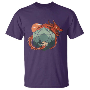 Funny Dragon Tabletop RPG Dice Game T Shirt TS11 Purple Print Your Wear