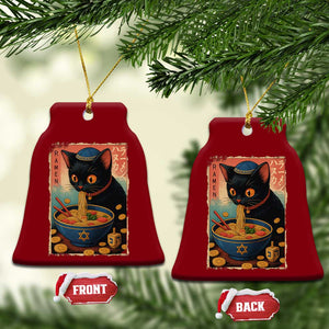 Cat Ramen Hanukkah Ceramic Ornament Japanese Kawaii Anime Chanukah Cat TS11 Print Your Wear