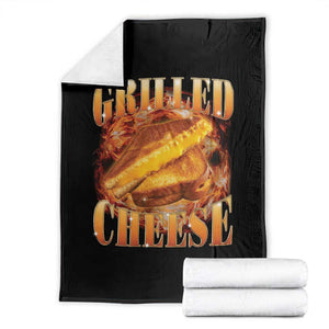 Grilled Cheese Throw Blanket Food Lover Funny Gag Weird Meme 90s TS11 Black Print Your Wear
