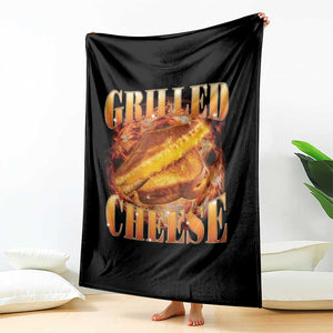 Grilled Cheese Throw Blanket Food Lover Funny Gag Weird Meme 90s TS11 Print Your Wear