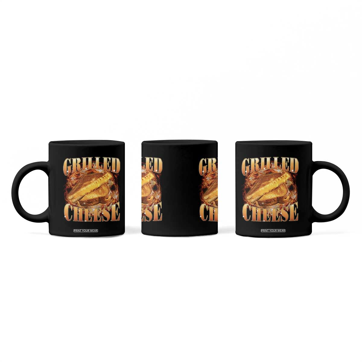 Grilled Cheese Coffee Mug Food Lover Funny Gag Weird Meme 90s TS11 Print Your Wear