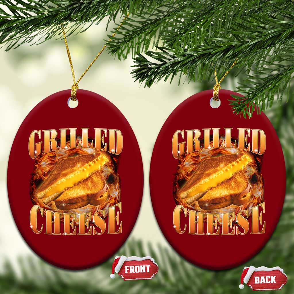Grilled Cheese Ceramic Ornament Food Lover Funny Gag Weird Meme 90s TS11 Print Your Wear