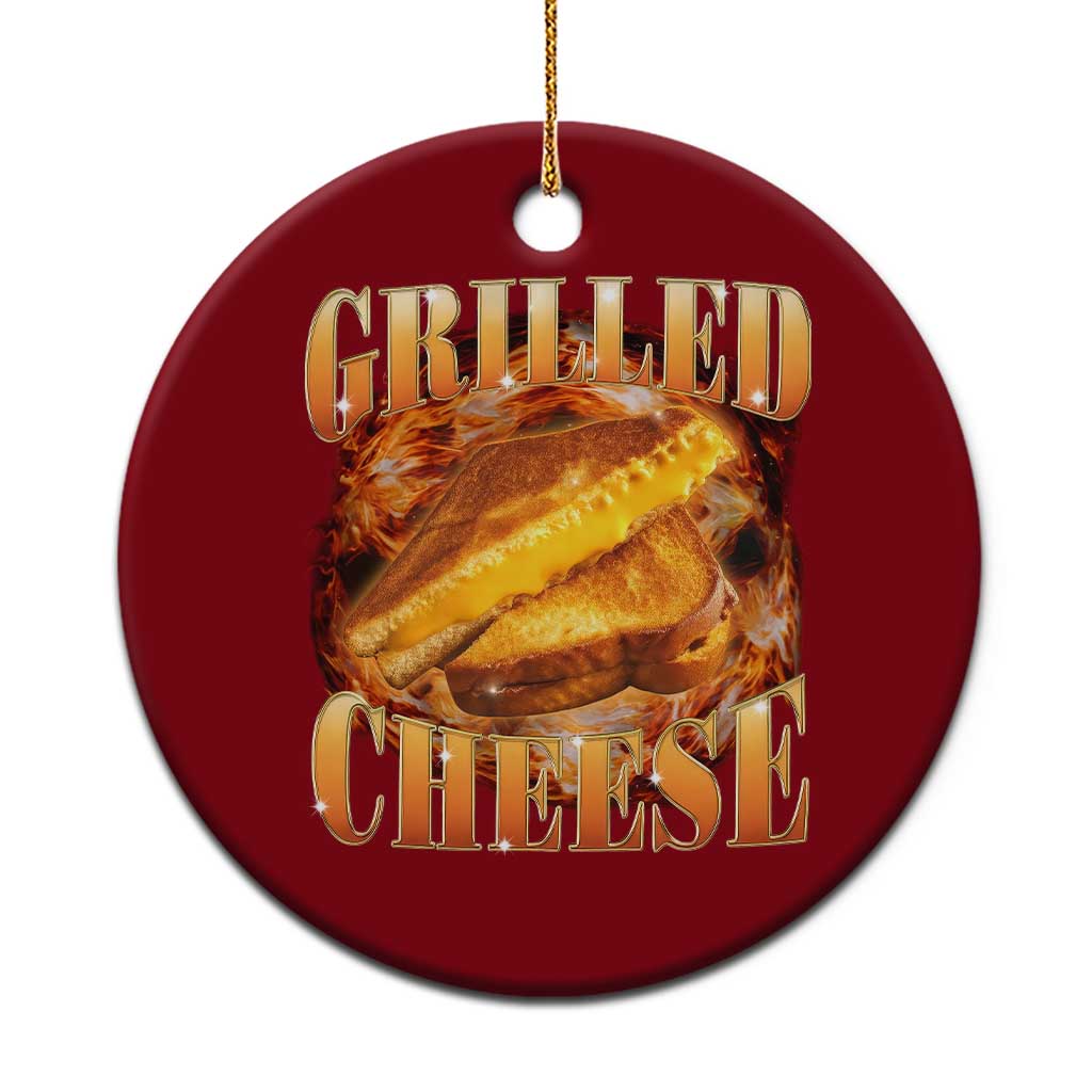 Grilled Cheese Ceramic Ornament Food Lover Funny Gag Weird Meme 90s TS11 1pc Red Print Your Wear