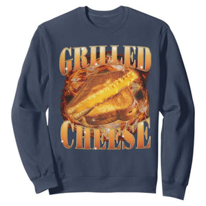 Grilled Cheese Sweatshirt Food Lover Funny Gag Weird Meme 90s TS11 Navy Print Your Wear