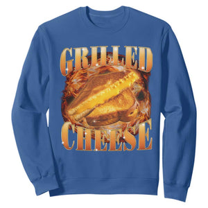 Grilled Cheese Sweatshirt Food Lover Funny Gag Weird Meme 90s TS11 Royal Blue Print Your Wear