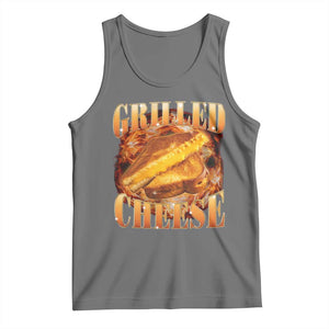 Grilled Cheese Tank Top Food Lover Funny Gag Weird Meme 90s TS11 Black Heather Print Your Wear