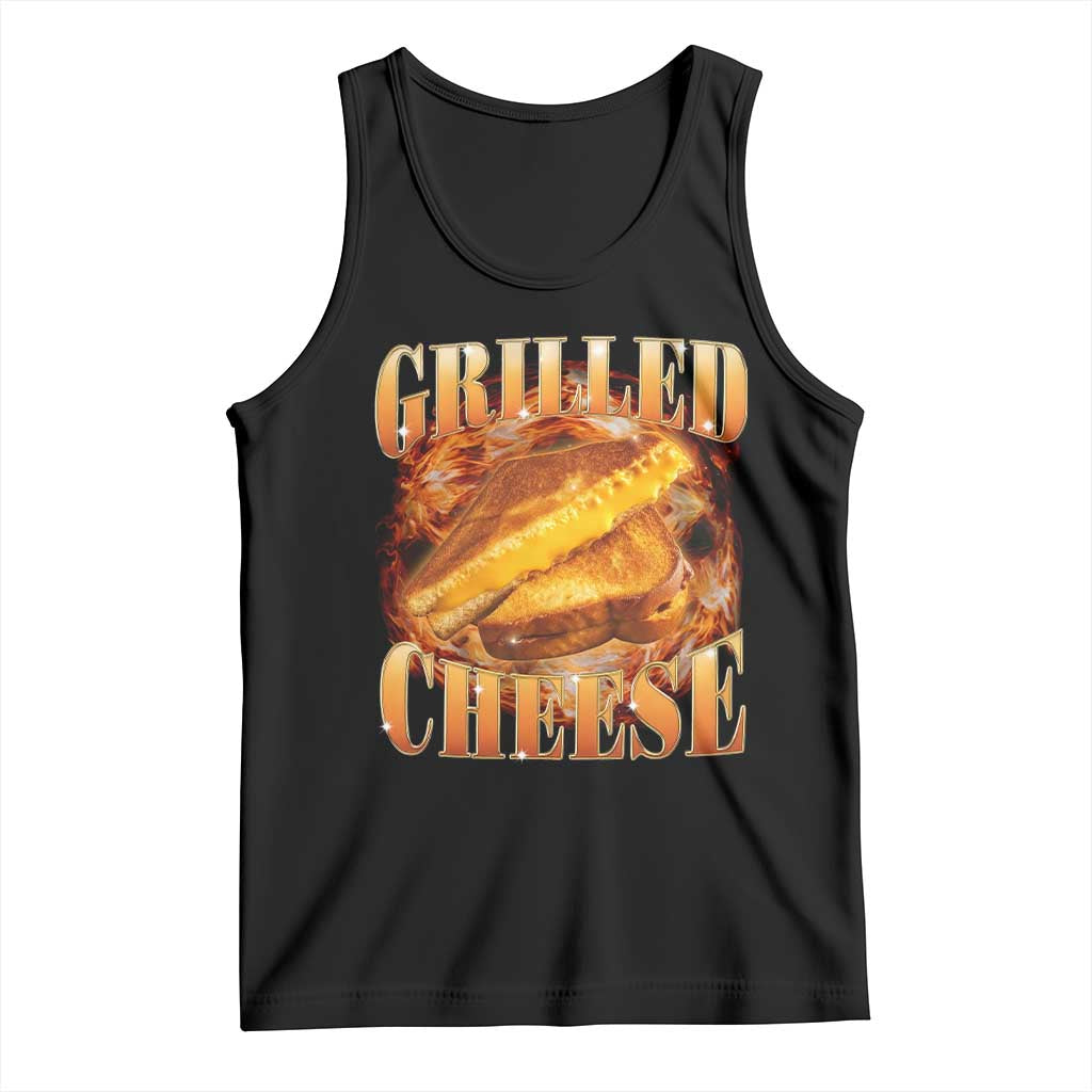 Grilled Cheese Tank Top Food Lover Funny Gag Weird Meme 90s TS11 Black Print Your Wear