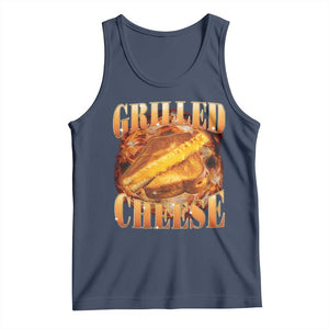 Grilled Cheese Tank Top Food Lover Funny Gag Weird Meme 90s TS11 Navy Print Your Wear