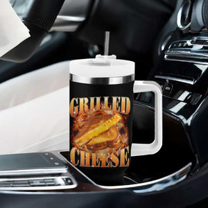 Grilled Cheese Tumbler With Handle Food Lover Funny Gag Weird Meme 90s TS11 Print Your Wear
