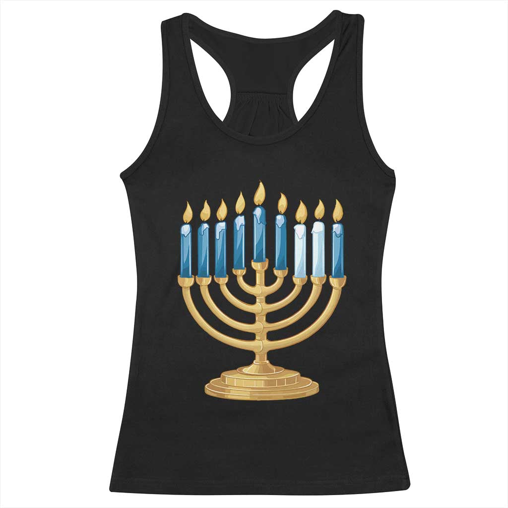 Funny 67 Hanukkah Racerback Tank Top Chanukah Menorah Sixth Seventh Night TS11 Black Print Your Wear