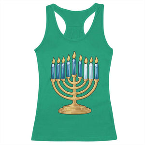 Funny 67 Hanukkah Racerback Tank Top Chanukah Menorah Sixth Seventh Night TS11 Irish Green Print Your Wear