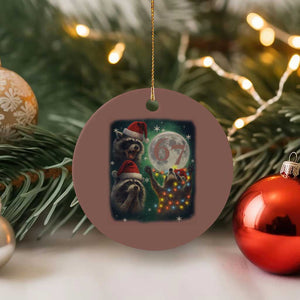 Funny Christmas Three Raccoons 67 Ceramic Ornament Trash Panda Moon Howling Six Seven Meme TS11 1pc Mocha Print Your Wear