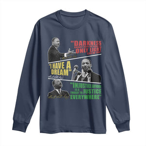 Martin Luther King MLK Quotes Black History Leaders Long Sleeve Shirt TS11 Navy Print Your Wear