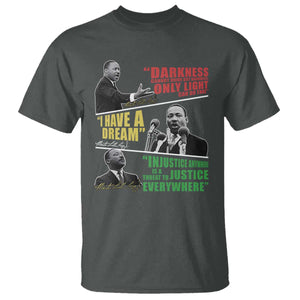 Martin Luther King MLK Quotes Black History Leaders T Shirt TS11 Dark Heather Print Your Wear