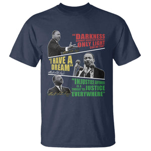 Martin Luther King MLK Quotes Black History Leaders T Shirt TS11 Navy Print Your Wear