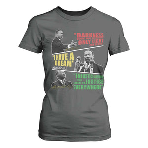 Martin Luther King MLK Quotes Black History Leaders T Shirt For Women TS11 Dark Heather Print Your Wear