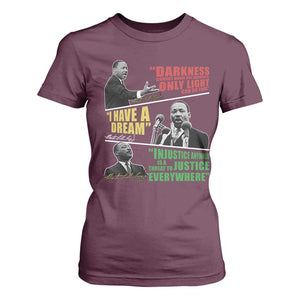 Martin Luther King MLK Quotes Black History Leaders T Shirt For Women TS11 Maroon Print Your Wear