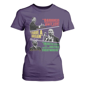 Martin Luther King MLK Quotes Black History Leaders T Shirt For Women TS11 Purple Print Your Wear