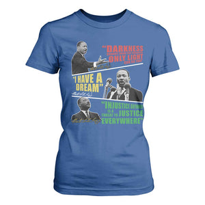 Martin Luther King MLK Quotes Black History Leaders T Shirt For Women TS11 Royal Blue Print Your Wear