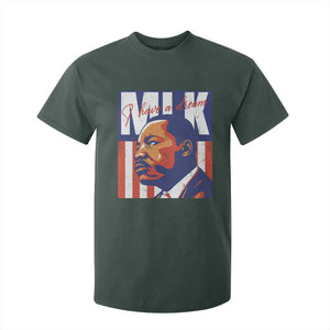 MLK Day I Have A Dream T Shirt For Kid Martin Luther King Vintage American Flag Black History Month TS11 Dark Forest Green Print Your Wear