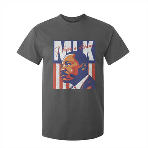 MLK Day I Have A Dream T Shirt For Kid Martin Luther King Vintage American Flag Black History Month TS11 Dark Heather Print Your Wear