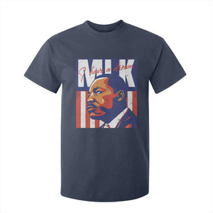 MLK Day I Have A Dream T Shirt For Kid Martin Luther King Vintage American Flag Black History Month TS11 Navy Print Your Wear