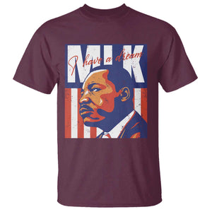 MLK Day I Have A Dream T Shirt Martin Luther King Vintage American Flag Black History Month TS11 Maroon Print Your Wear